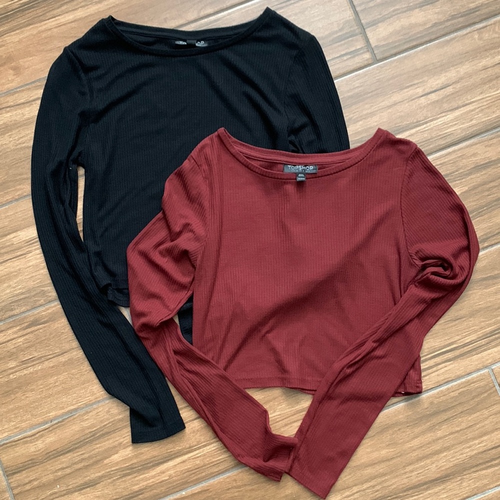 Top Shop Ribbed Crop LS Bundle